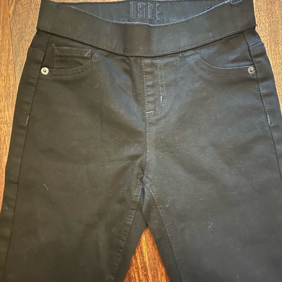 Justice Black Leggings, Size 10 Slim - Picture 3 of 7